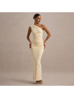 Miakee - Yellow Solid Zuma Asymmetrical Dress