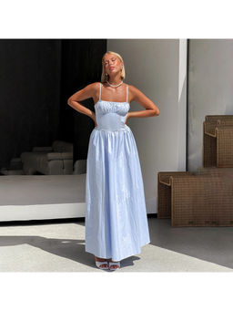 Miakee - Blue Solid Alina Maxi Dress