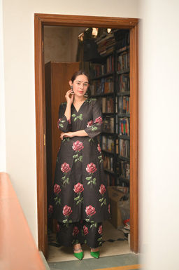 DIMPLE DESIGN STUDIO - Shanaya Cotton A - Line Suit Set