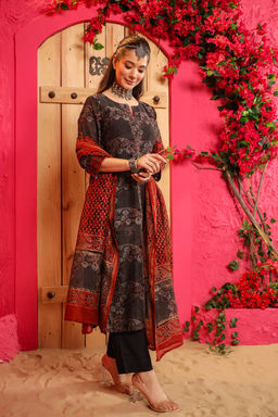 DIMPLE DESIGN STUDIO - Saira Chanderi Suit Set