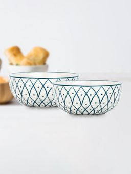 Ekhasa - White Ceramic Dal Katori Pack Of 2