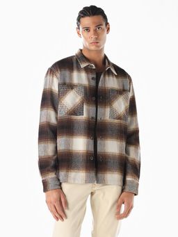 Jack & Jones - Men Oversized Brown Casual Shirt