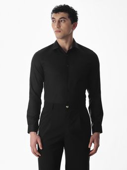 Jack & Jones - Men Slim Fit Black Casual Shirt
