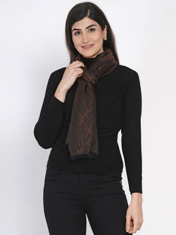 Fabnest - Women Winter Acrylic Brown Multicolour Stole