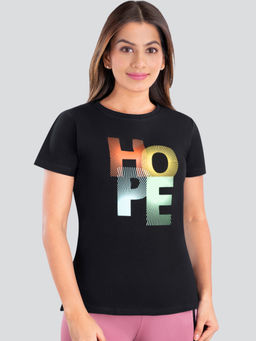 Dermawear - Women Black Active T-Shirt-Tc-905