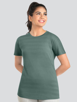 Dermawear - Women Green Active T-Shirt-Td-903