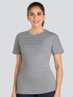 Dermawear - Women Grey Active T-Shirt-Td-903