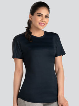 Dermawear - Women Navy Blue Active T-Shirt-Td-903