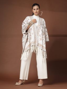 Mafadeny - Women Cream Printed Co-Ord Set