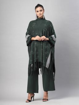 Mafadeny - Women Green Embellished Co-Ord Set
