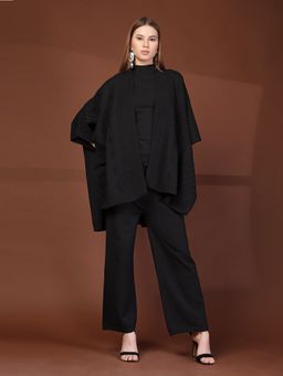 Mafadeny - Women's Black Embellished Co-Ord Set