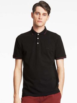 LINDBERGH - Mens Solid Melange Slim Fit Polo