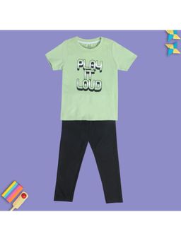 MINI KLUB - Boys T-shirt & Pant Green/Black