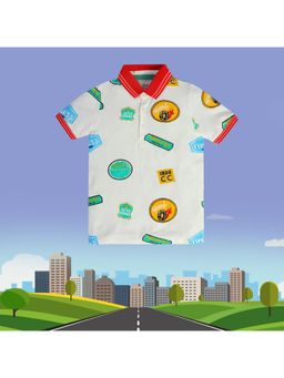 MINI KLUB - Boys Round Neck Polo T-shirt White