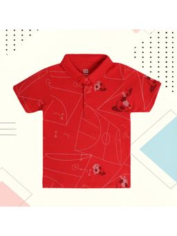 MINI KLUB - Boys Round Neck Polo T-shirt Red