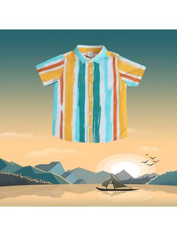 MINI KLUB - Boys Shirt -Orange/White