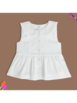 MINI KLUB - Girls Woven Top -White