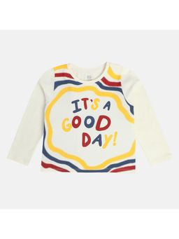 MINI KLUB - Girls Knit T-shirt -Marshmallow Off White