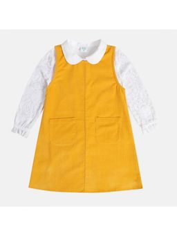 MINI KLUB - Girls Pinny Shirt and Dress -Marshmallow / Yellow
