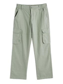 CAVIO - Boys Casual Cargo Pants with Multiple Pockets Green