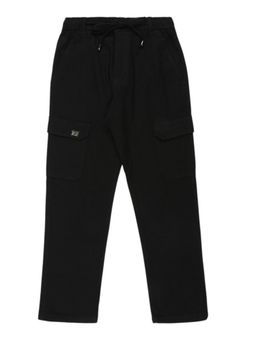 CAVIO - Boys Casual Cargo Pants with Multiple Pockets Black