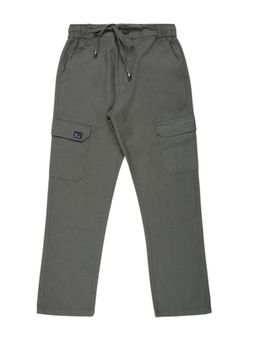 CAVIO - Boys Casual Cargo Pants with Multiple Pockets Green