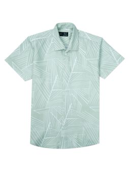 CAVIO - Boys Regular Fit Causal Half Sleeves Shirt Light Green