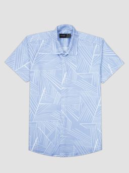 CAVIO - Boys Regular Fit Causal Half Sleeves Shirt Bue Blue