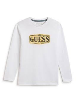 Guess - White Round Neck T-Shirt