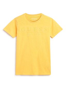 Guess - Yellow Round Neck Gmt Dye T-Shirt