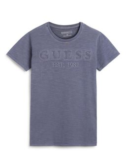 Guess - Blue Round Neck Gmt Dye T-Shirt