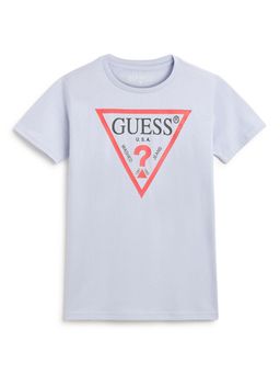 Guess - Blue Round Neck Corte T-Shirt