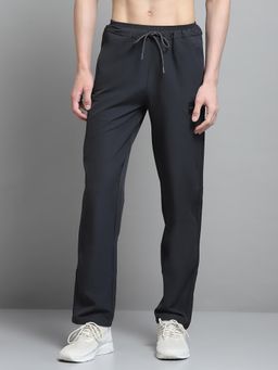 Monte Carlo - Mens Solid Grey Mid Rise Regular Fit Trackpant