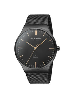 Strand by Obaku - Mason Charcoal Black Dial Quartz Watch For Men (S717GXBBMB)