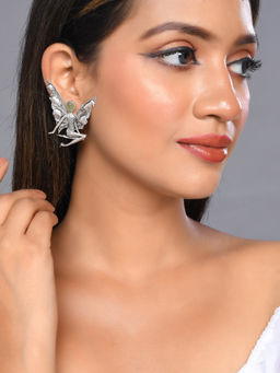 Silvermerc Designs - White Silver Plated Simbrella Earrings