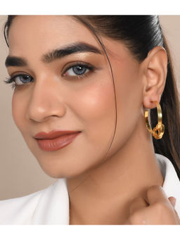 Silvermerc Designs - Gold Plated Half Hoop Earrings