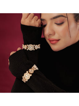 Srikala - Off White Bathik Monochrome Bracelets (Pack Of 2)