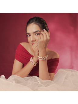 Srikala - Multi-Color Floral Design Elegance Bangles (Pack Of 2)