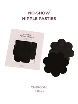 Krvvy - Black No-Show Women Disposable Sweat Proof Nipple Covers (5 Pairs)