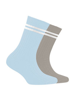 Footprints - Bamboo Anti-Odour Ribbed Socks For Kids Multi-Color (Pack of 2)