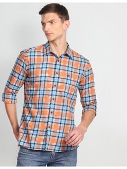 Arrow Sports - Plaid Check Twill Casual Shirt