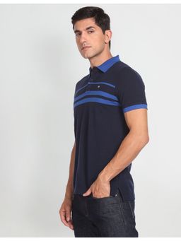 Arrow Sports - Horizontal Stripe Cotton Polo Shirt