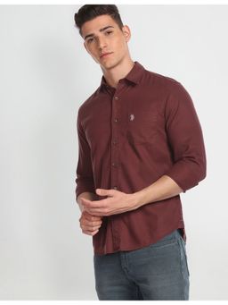 U.S. Polo Assn. Denim Co. - Maroon Solid LaundeMaroon Shirt