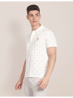 U.S. POLO ASSN. - Typographic Print Cotton Polo Shirt