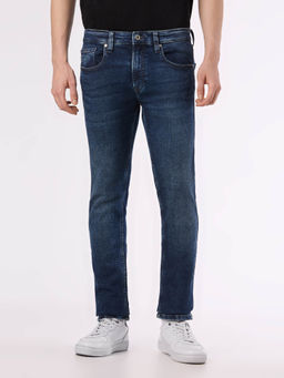 Pepe Jeans - Men Blue Mid Rise Slim Fit Powerflex Jeans