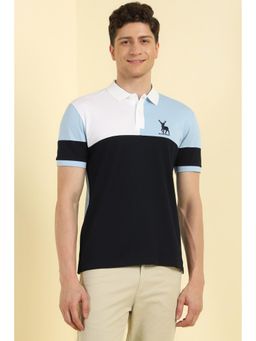 Allen Solly - Men Multi-Color Colorblock Patterned Polo T-shirt