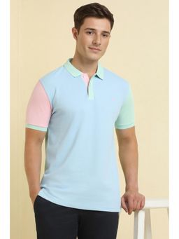 Allen Solly - Men Light Blue Polo T-shirt