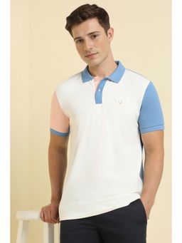 Allen Solly - Men Multi-Color Patterned Polo T-shirt