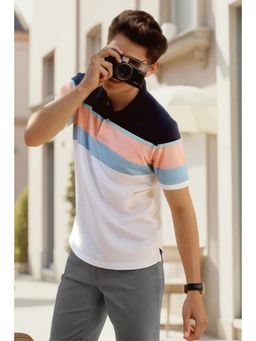 Allen Solly - Men Multi-Color Colorblock Polo T-shirt