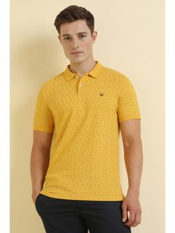 Allen Solly - Men Yellow Print Polo Printed T-shirts